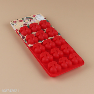 Online wholesale cherry shape silicone ice cube trays ice molds