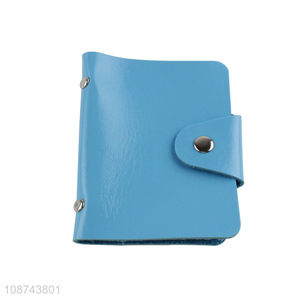 Online wholesale pu leather credit card holder zipper wallet