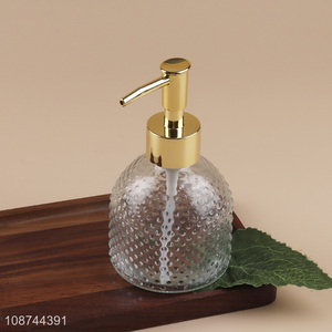 Most popular clear glass pump hand pressure bottle liquid soap dispenser bottle