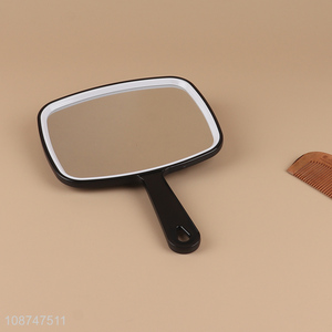 Wholesale custom logo handheld single sided cosmetic makeup mirror