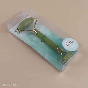 Good quality natural jade stone women facial care facial massage roller