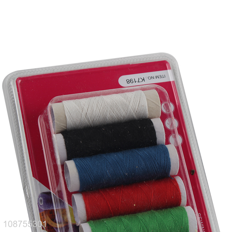 Yiwu factory 6pcs colored home sewing thread set