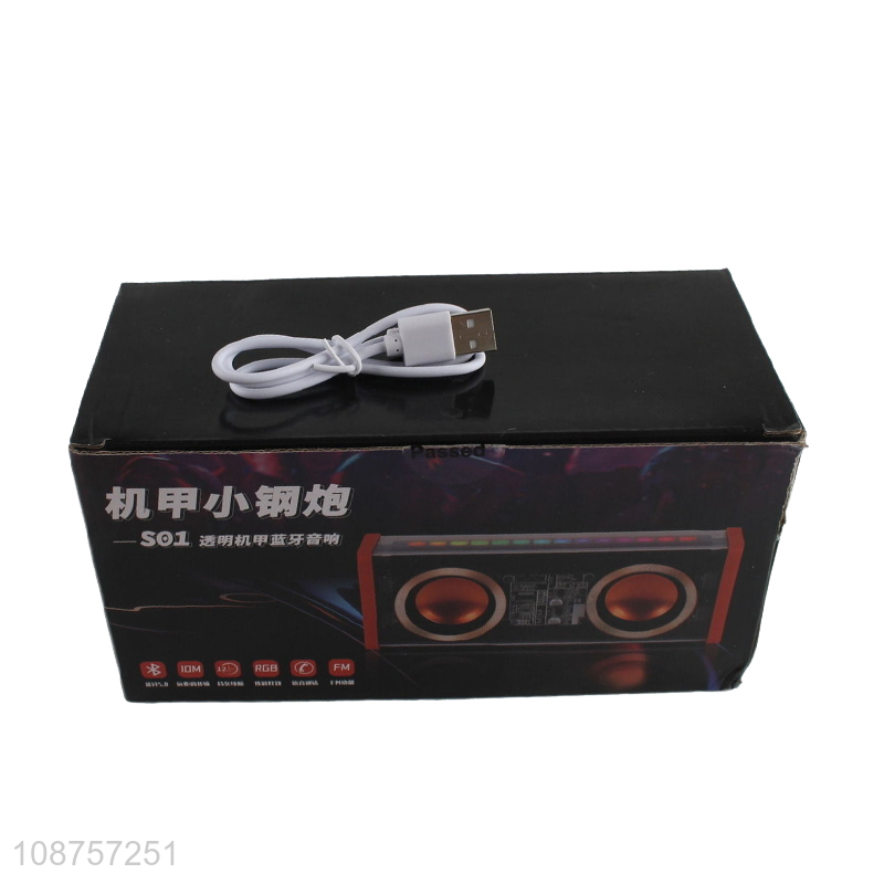 Good Quality Transparent Wireless RGB LED Light TWS Bluetooth Speaker