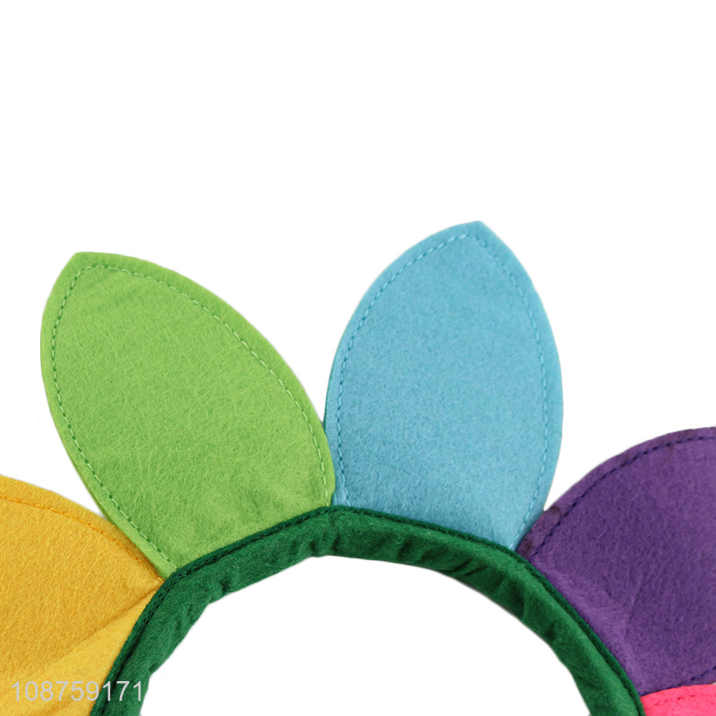 New product cute colorful flower headband hair hoop photo props for kids