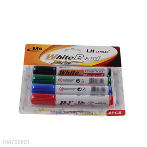 Hot selling 4pcs easy erasing white board marker set