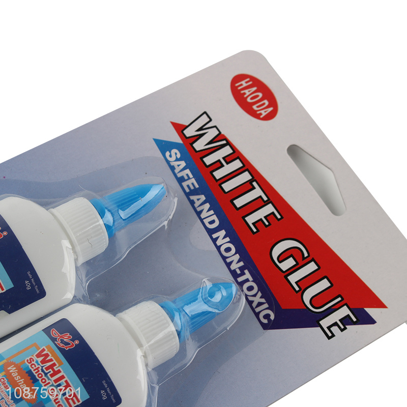 Top selling non-toxic 2pcs white liquid glue for school office