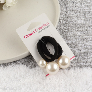 China imports pearl hair ties elastic ponytail holders hair bands