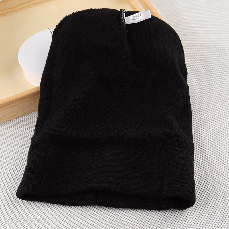 New product winter knitted cap pom pom beanie hat for men women