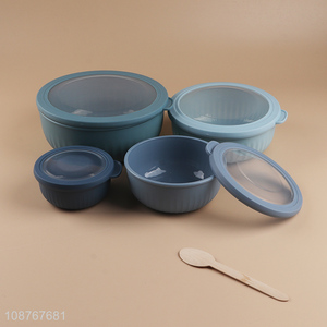 Hot sale 4pcs salad bowl with lid