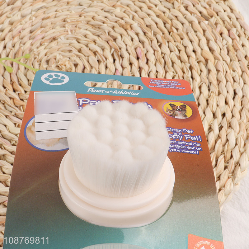 Factory supply soft bristle dog paw brush