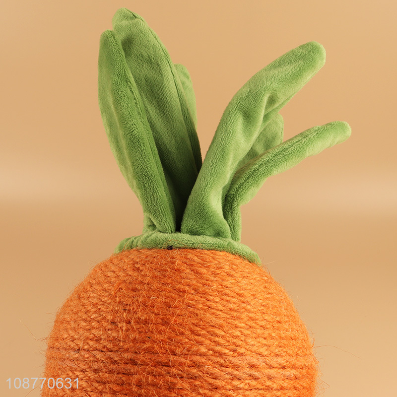 High quality carrot shape sisal hemp cat scratching pad