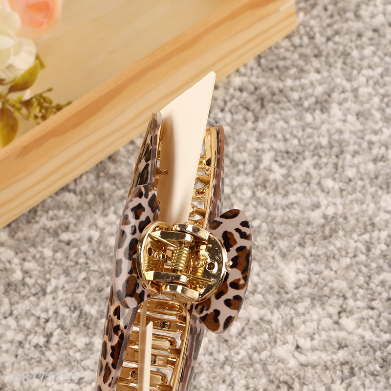 Popular product leopard print plastic hair claw clip