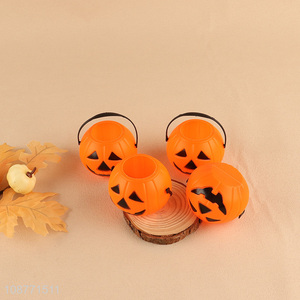 Good quality 4pcs mini pumpkin trick or treat buckets