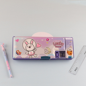 Hot selling cartoon plastic pencil case pencil box