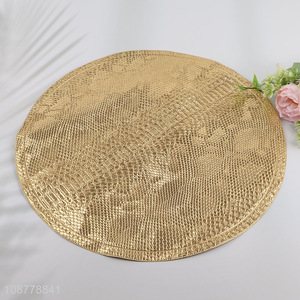 Best selling round golden place mat dinner mat