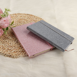 New arrival glitter notebook pu leather cover notebook