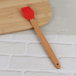 Wholesale wooden handle silicone grilling pastry brush