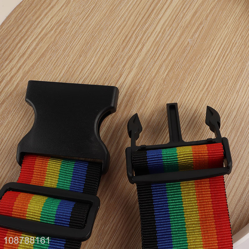 Wholesale rainbow luggage strap adjustable suitcase belt