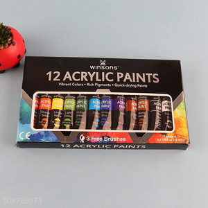 Most popular 12colors acrylic paints for drawing