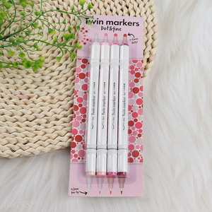 Hot selling 4pcs double ended watercolor pens for kids