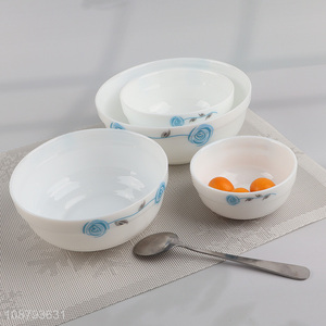 Wholesale round floral pattern ceramic bowl rice bowl