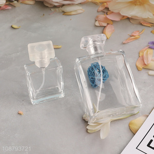 Good selling square glass perfume bottle