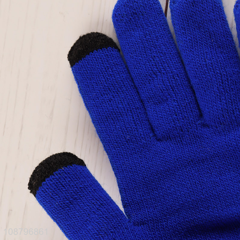 New product women men winter knit gloves for cycling