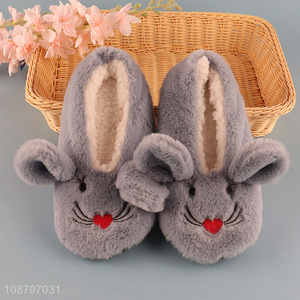 Hot selling women winter house slippers fluffy indoor shoes