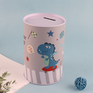 Hot selling cartoon kids tinplate money box