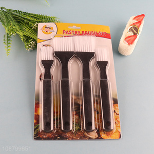 Wholesale 4pcs nylon bristle pastry brush for cooking