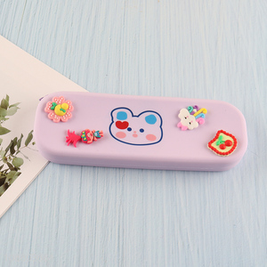 Wholesale kawaii waterproof silicone pencil box for kids