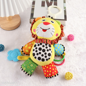 Wholesale baby stroller toy hanging plush rattle musical toy