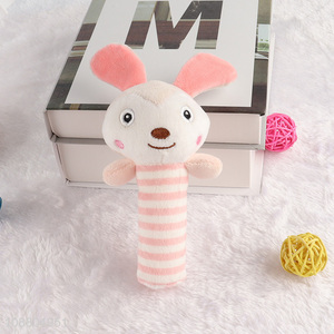 Good quality soft stuffed animal rattle shaker for infants babies