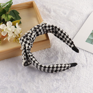 Hot selling padded bowknot headband rhinestone hair band