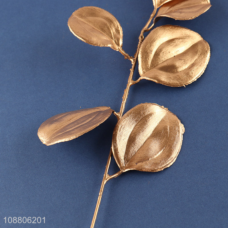 Good quality golden fake leaves plant for indoor outdoor decor