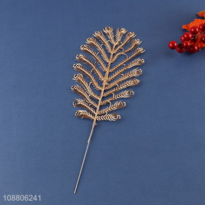 High quality gold artificial leaves for farmhouse garden decor