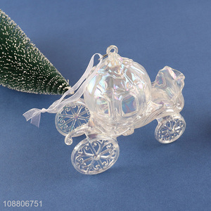 New arrival clear acrylic pumpkin carriage pendants Christmas tree decor