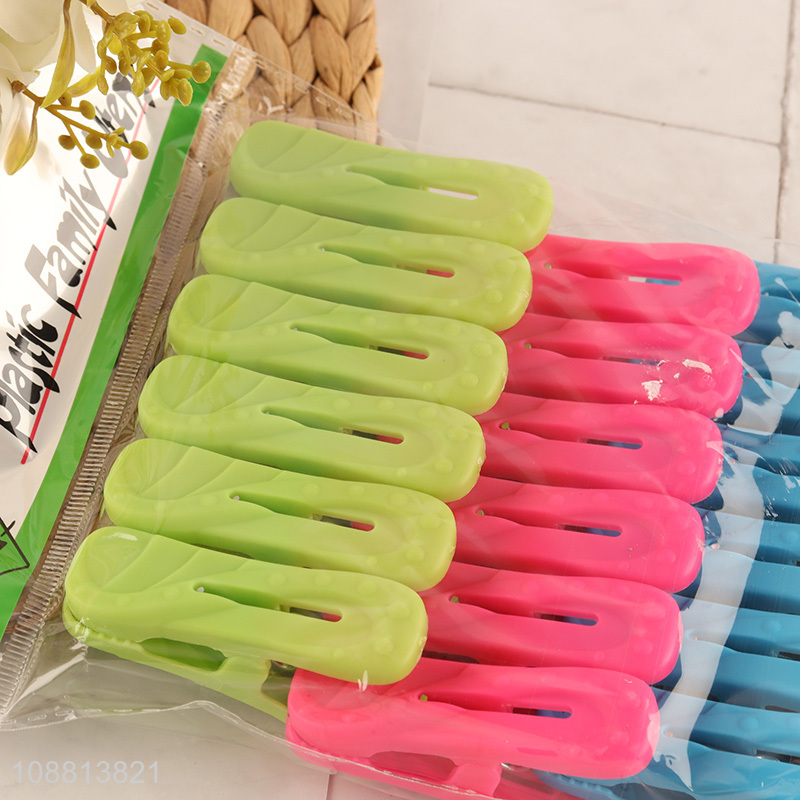 Wholesale 24pcs heavy duty plastic clothes clips pegs