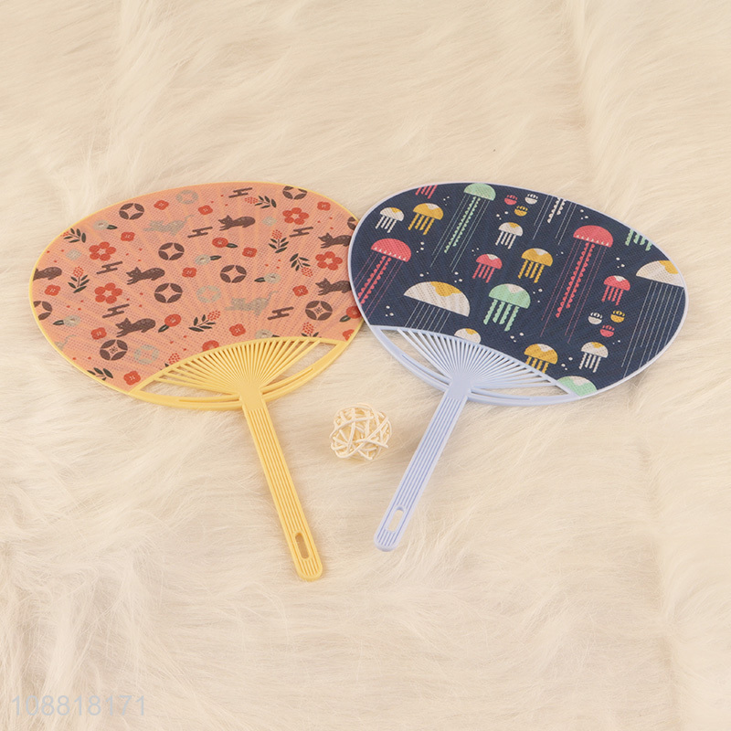 Wholesale custom printed plastic hand fan for kids