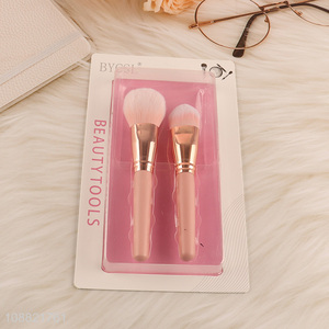 Top quality 2pcs soft makeup brush set powder brush for sale