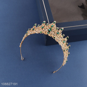 Yiwu market hair accessories crystal tiaras for princess girls