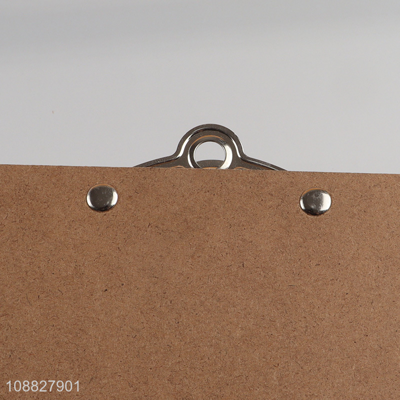 New product A4 A5 hardboard clip board wooden clip board for office