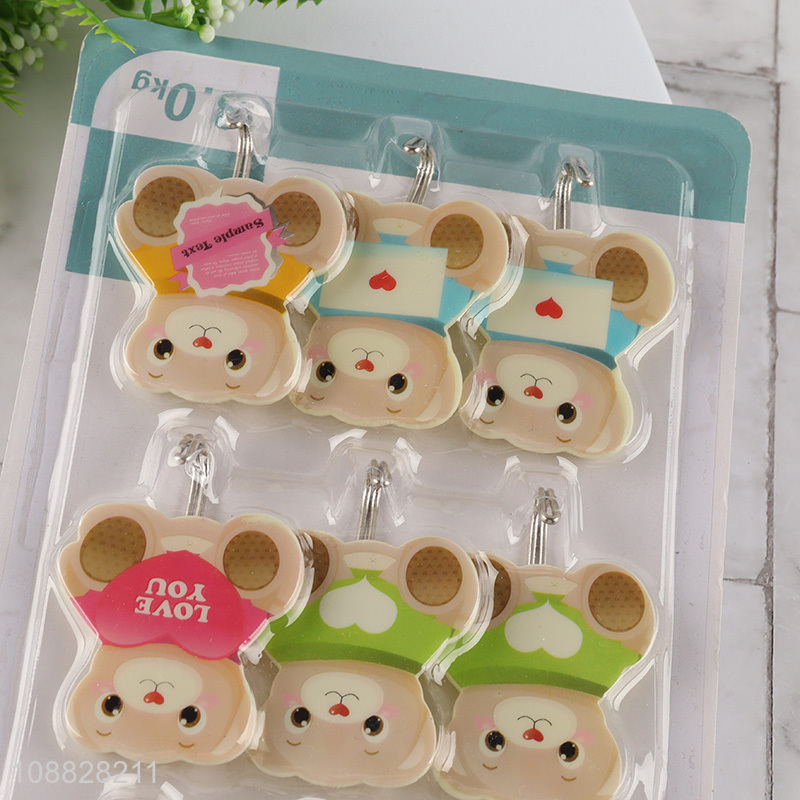 Most popular 9pcs bear shaped plastic sticky hook set