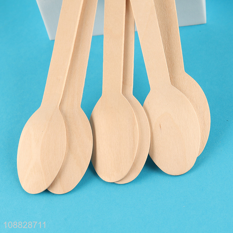 Hot selling wooden disposable ice cream scoop dessert spoon