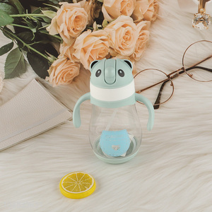 Good sale cartoon kids water bottle drinking bottle with straw