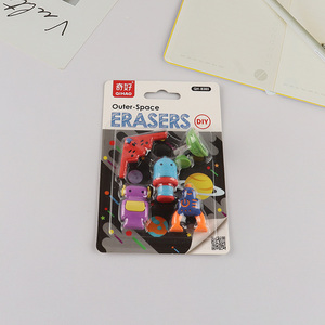 Good price students stationery diy outer-space eraser set