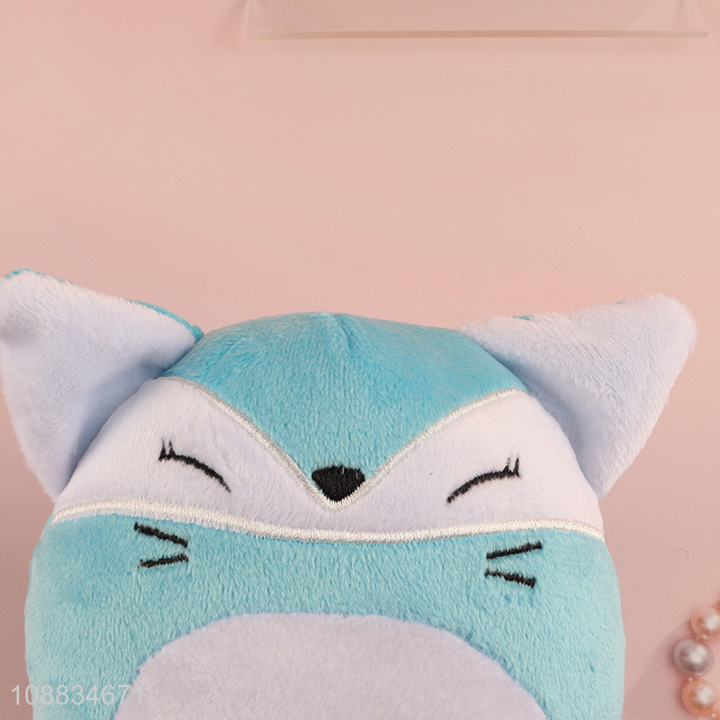 High quality cartoon fox plush baby rattle toy for infants