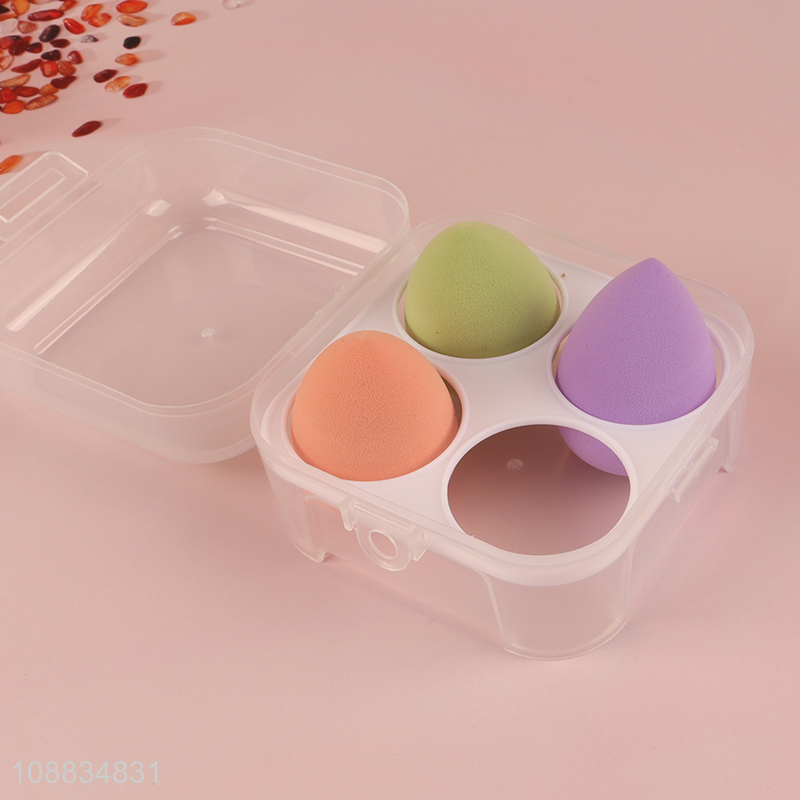 Good quality 4pcs non-latex makeup blender sponge for foundation