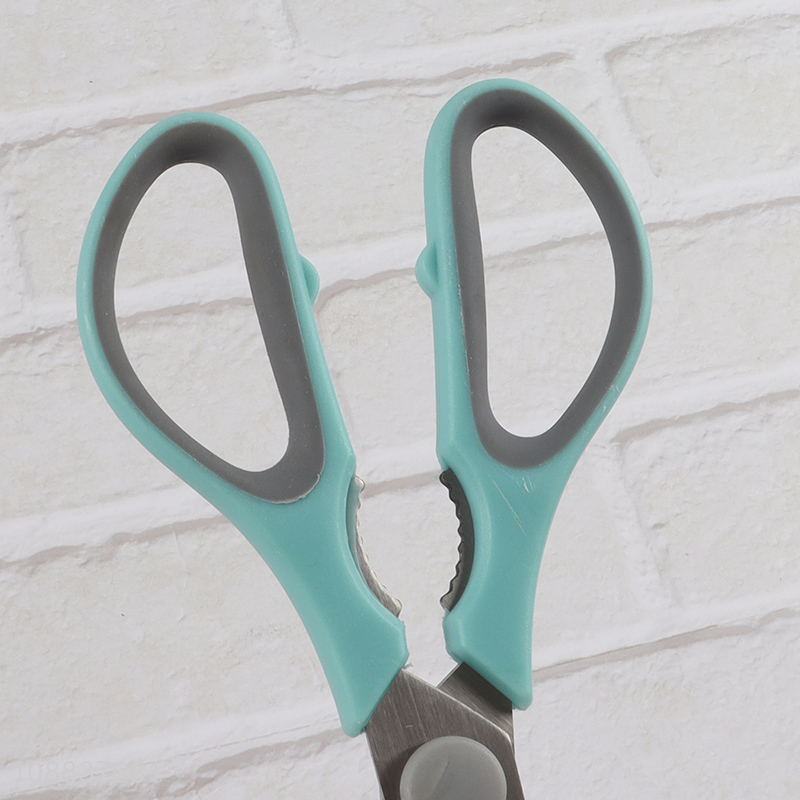 Online wholesale sharp carbon steel kitchen scissors for meat fish
