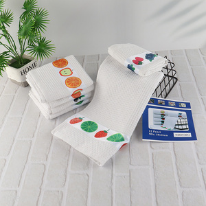 Good quality fruits printed cotton kitchen cleaning cloth towel